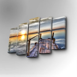 Wallity Cuadro Decorativo en Lienzo 5 Piezas 5PUC-048 Multicolor